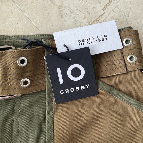 NWT DEREK LAM 10 CROSBY 2 TONE UTILITY PANTS - Picture 4 of 8